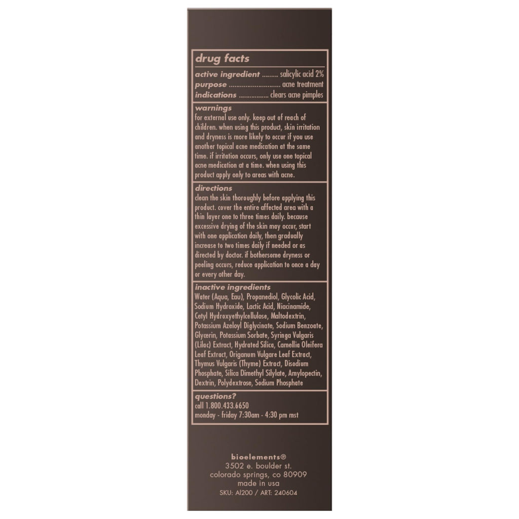 Bioelements Daily Meds Acne Clearing Serum – 1 fl oz | Niacinamide + AHAs & Beta Hydroxy Acids