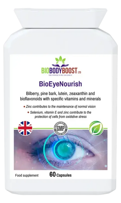 BioEyeNourish Vision Support Supplement | Bilberry & Lutein UK