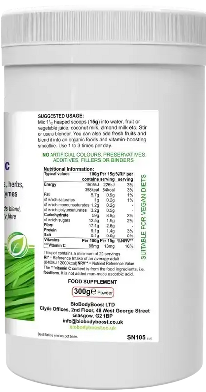 BioGreenz Organic Green Meal Shake | Nutrition & Energy UK