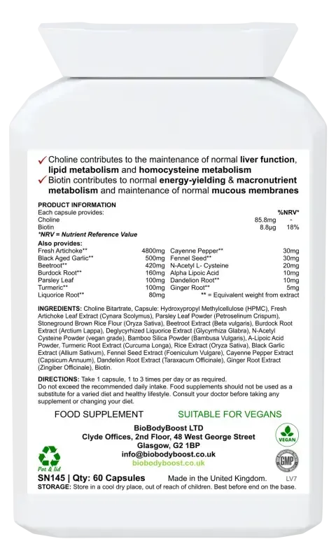 BioHep Herbal Liver Support Supplement | Detox Blend UK