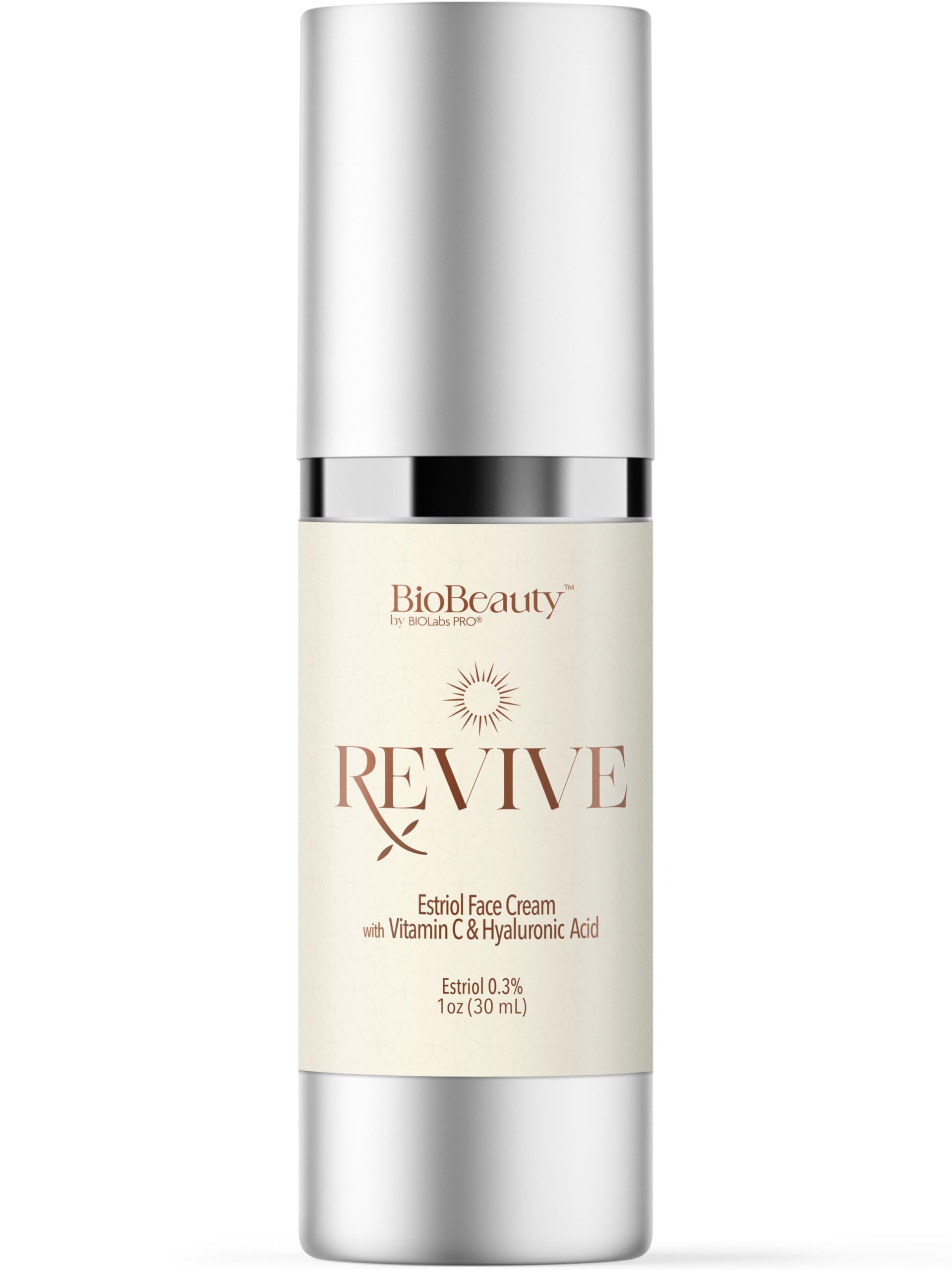 BIOBeauty Revive Day Cream – Bioidentical E3 0.3% Face Cream | Vitamin C, Hyaluronic Acid & Niacinamide | BIOLABS PRO