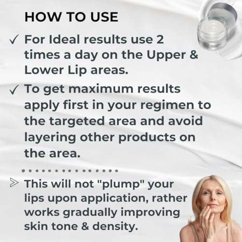 BIONOVA Anti-Aging Upper Lip Treatment with UV Chromophores – Reduce Lip Lines & Prevent Lipstick Bleed (0.5 oz)