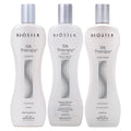 BioSilk Silk Therapy 3-Piece Shampoo, Conditioner & Serum Kit – Shine, 12 Oz, Sulfate & Paraben Free