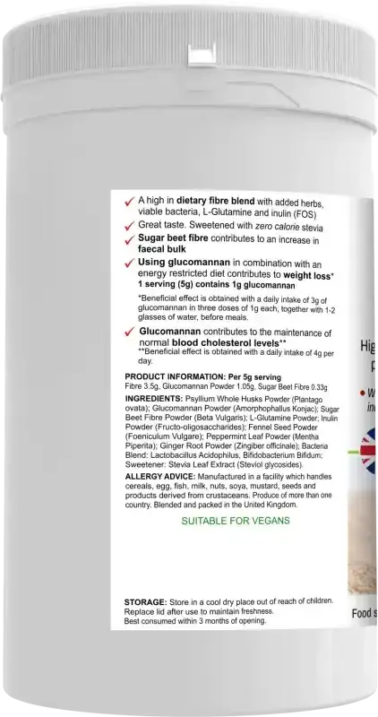 BioSlim High Dietary Fibre | Weight & Cholesterol Support UK