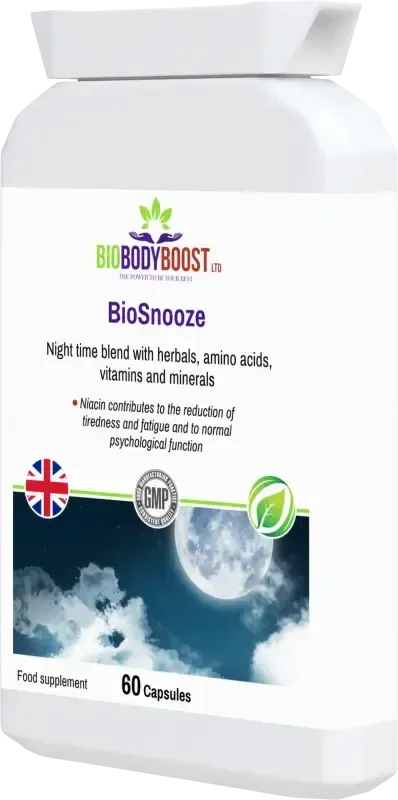 BioSnooze Night Time Herbal Sleep Blend | Vegan Capsules UK