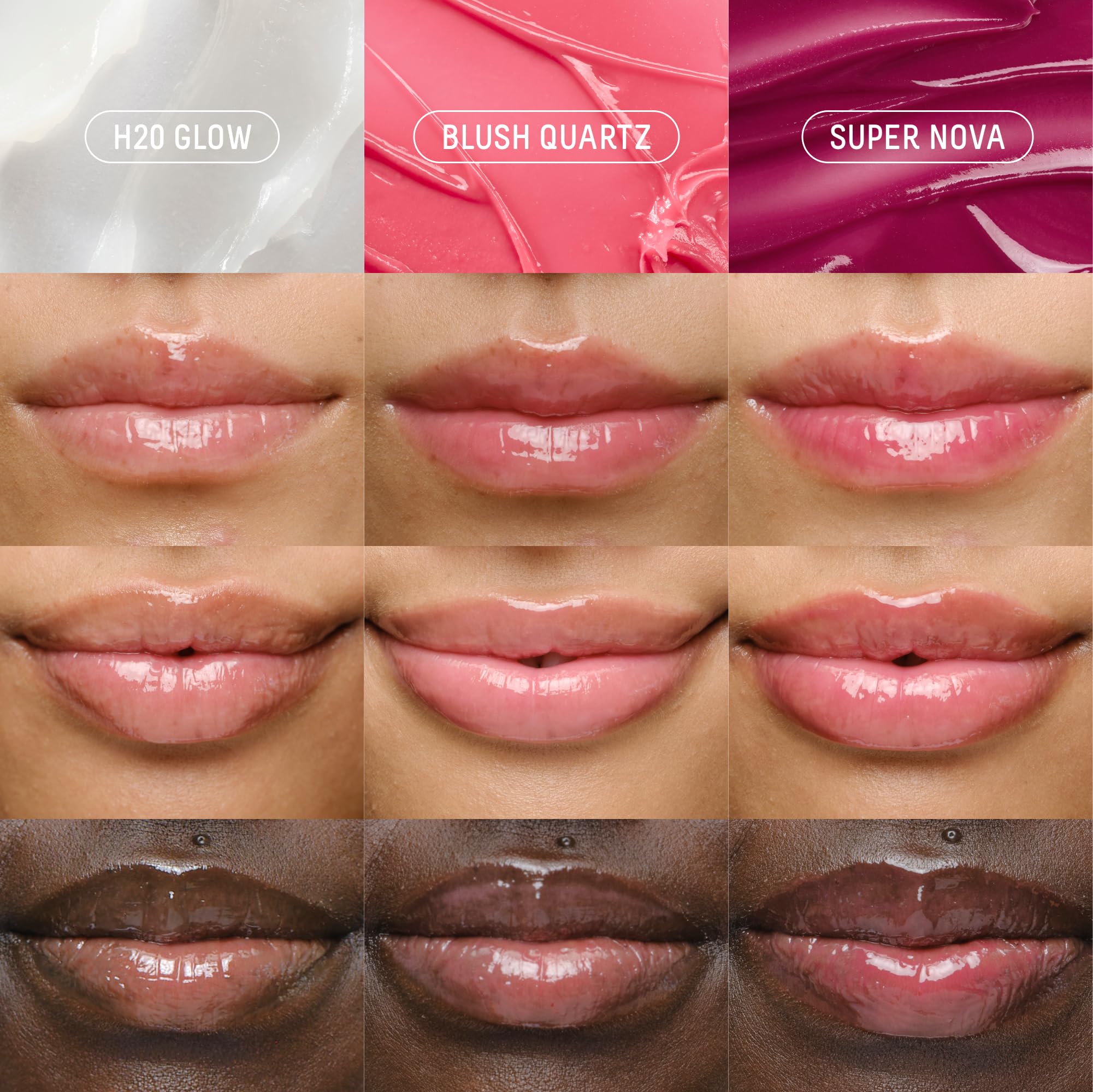 BIOSSANCE Pro-Peptide Lip Perfector – Triple-Treat Vegan Lip Balm, Deep Hydration & Silky Gloss in Blush Quartz Pink