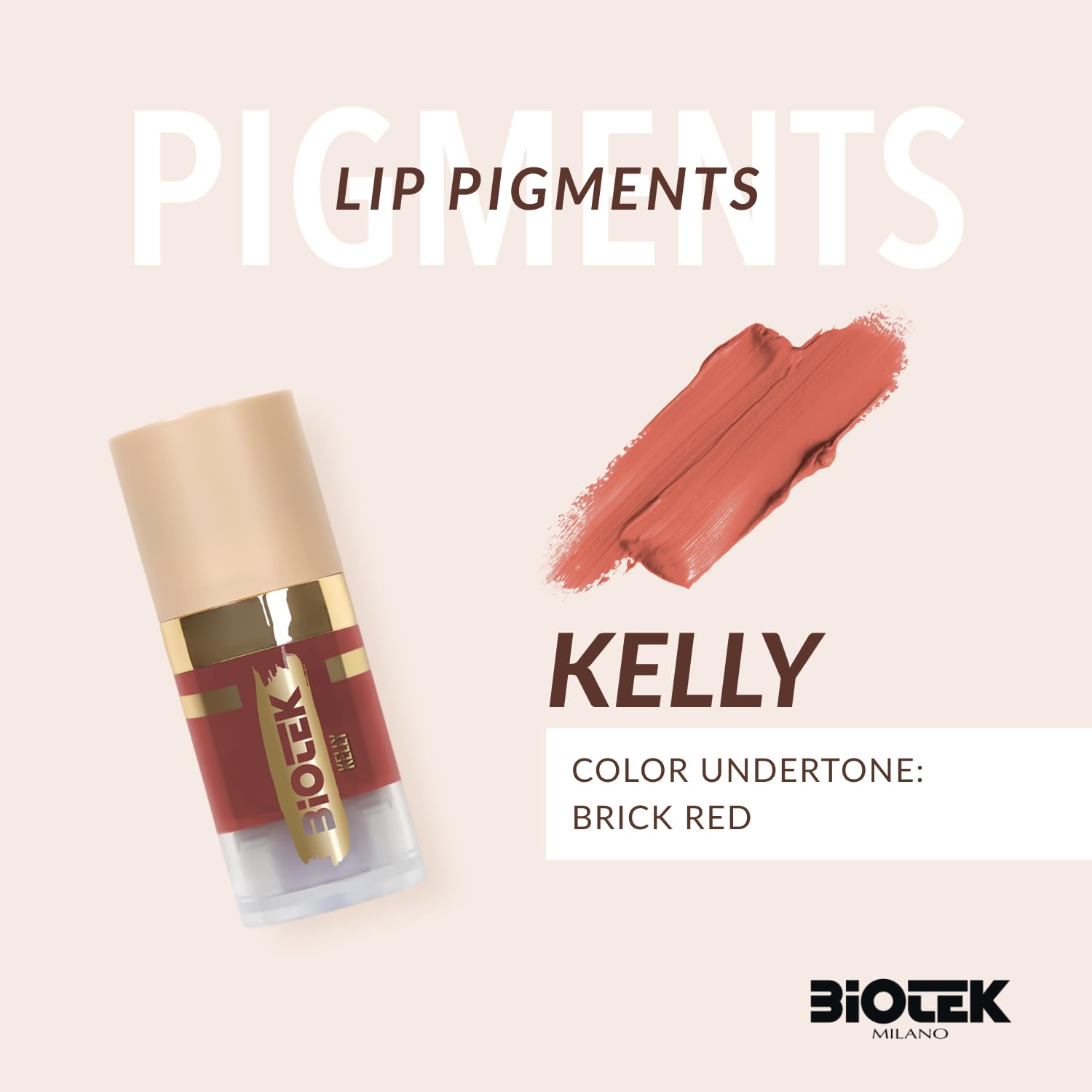 Biotek Lip Pigment Kelly Brick Red for Permanent Makeup – Made in Italy 0.24 oz