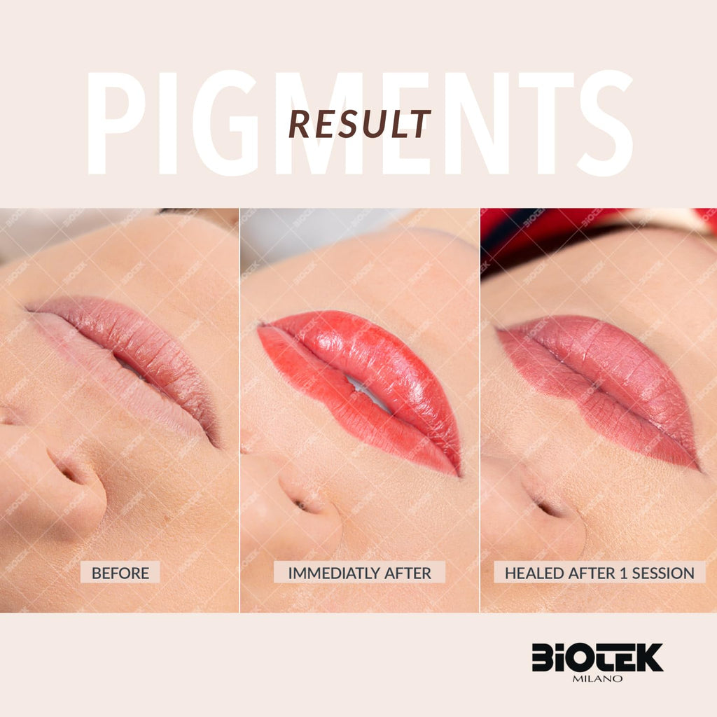 Biotek Lip Pigment Passion – Coral Red for Permanent Makeup, Made in Italy, 0.24 fl oz
