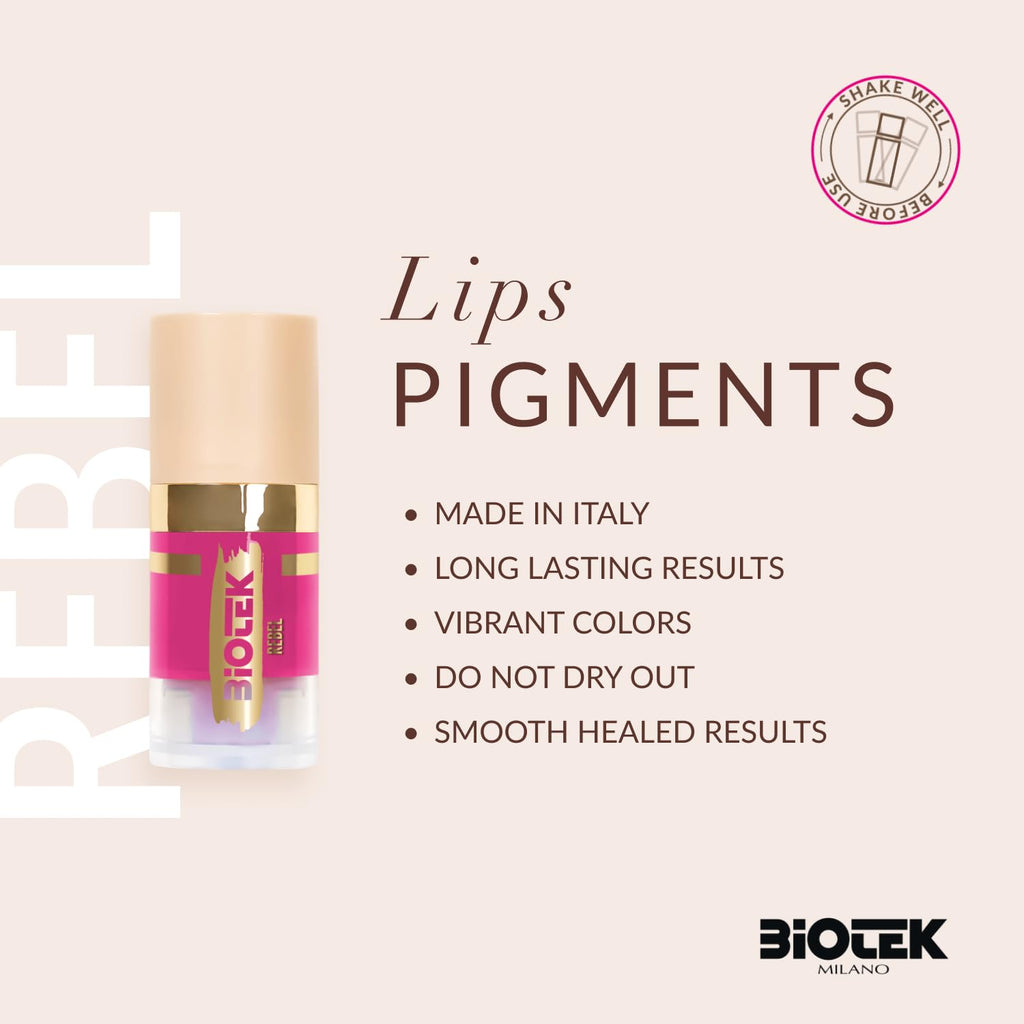Biotek Rebel Lip Pigment - Permanent Makeup Lip Color Violet Fuchsia | Made in Italy