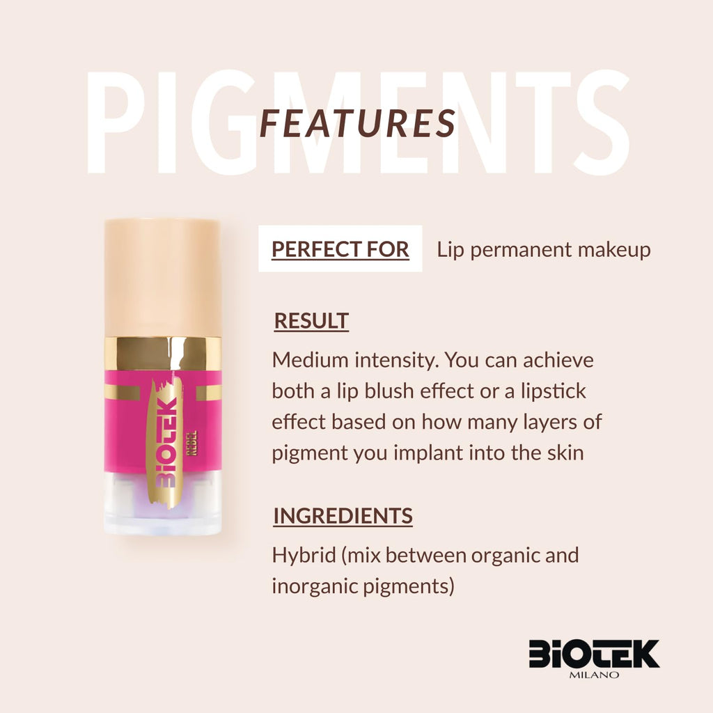 Biotek Rebel Lip Pigment - Permanent Makeup Lip Color Violet Fuchsia | Made in Italy