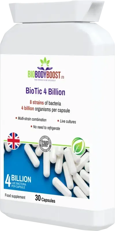 BioTic 4 Billion Probiotic | Multi-Strain Live Culture UK