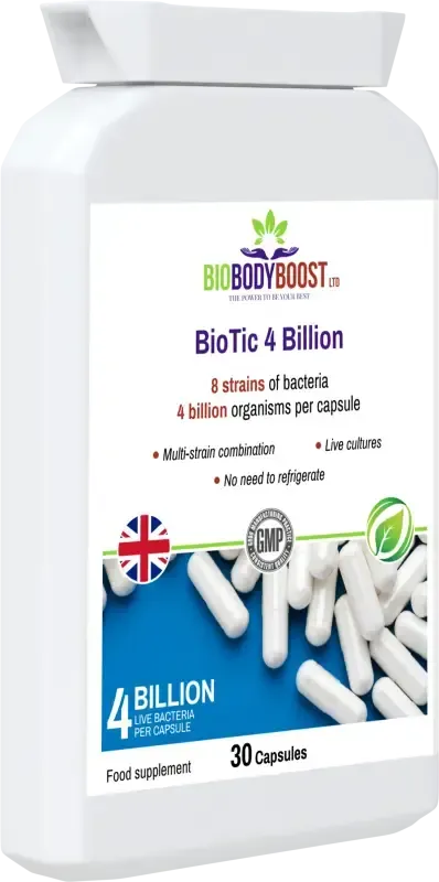 BioTic 4 Billion Probiotic | Multi-Strain Live Culture UK