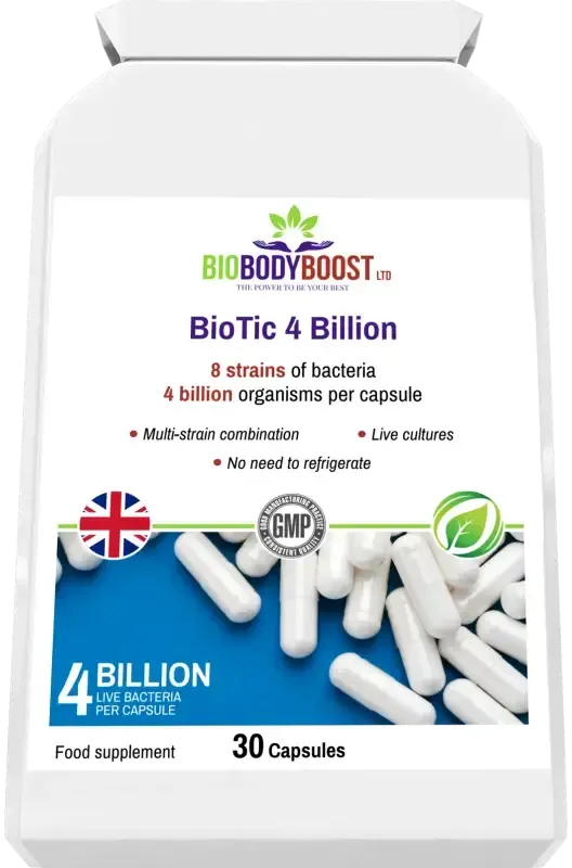 BioTic 4 Billion Probiotic | Multi-Strain Live Culture UK