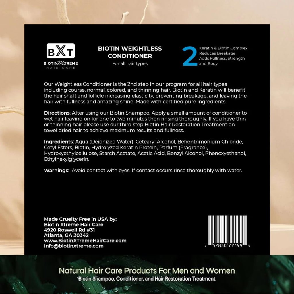 Biotin X Treme Natural Hair Growth Conditioner | Strengthen & Smooth Thinning Hair