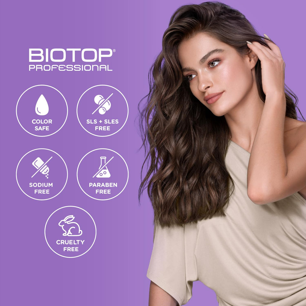 Biotop Professional 19 Pro Silver Shampoo – Neutralize Yellow & Brassy Tones for Blonde & Bleached Hair – 8.45 oz