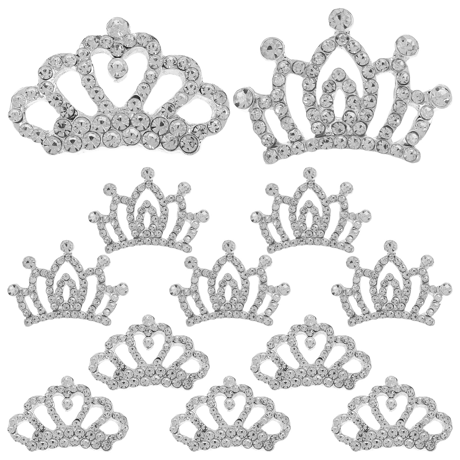 BIUDECO Hair Accessories Set | 36 Rhinestone Clips & Mini Tiaras for Girls