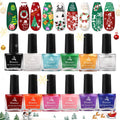 Biutee Nail Stamping Polish - 12 Colors (6ml) - Air Dry, Gift Box