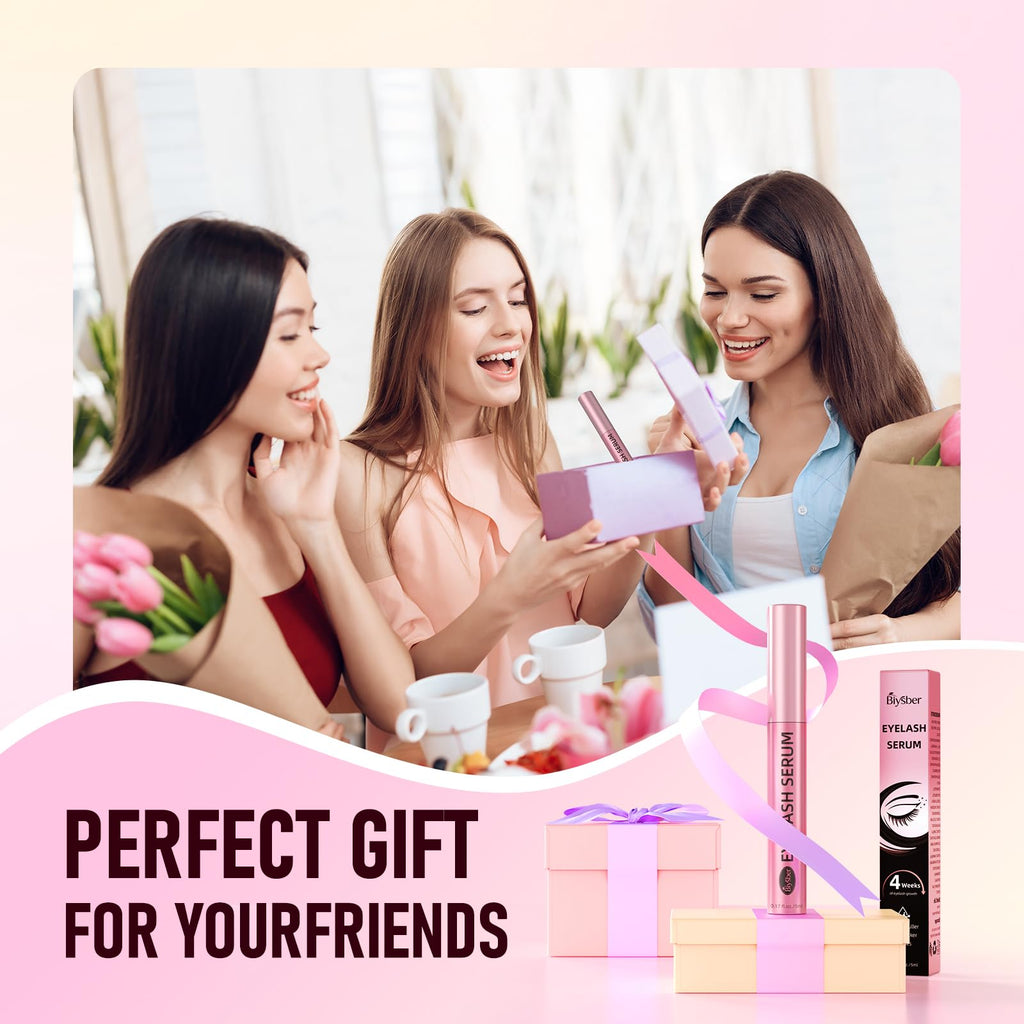 Biysber Lash Serum for Eyelash Growth – Premium Vegan Formula for Longer, Fuller Lashes & Brows (5 mL)