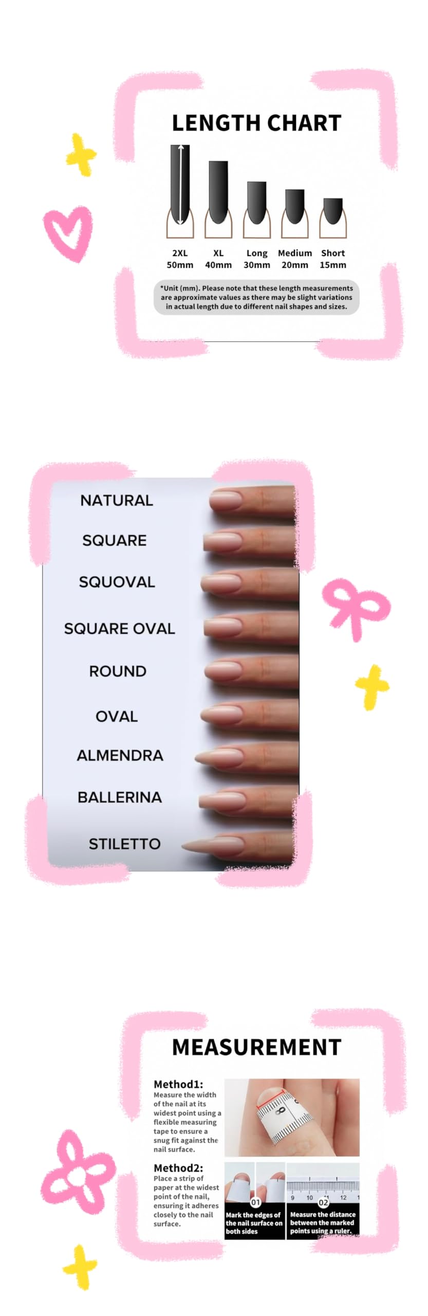 Black Double Pink Cat Eye Press-On Nails – Medium Almond, 10 Pieces | Sparkling Star Design