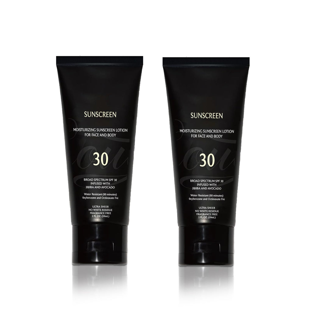 Face Sunscreen Black Girl SPF 30 – No White Cast, Moisturizing 2-Pack