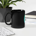 First Home Black Glossy Mug