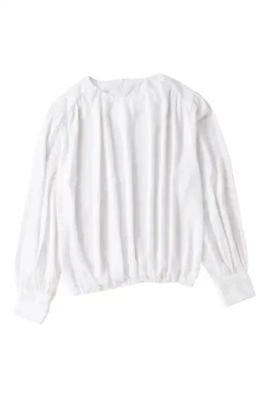 Black Pleated Loose Blouse Women UK