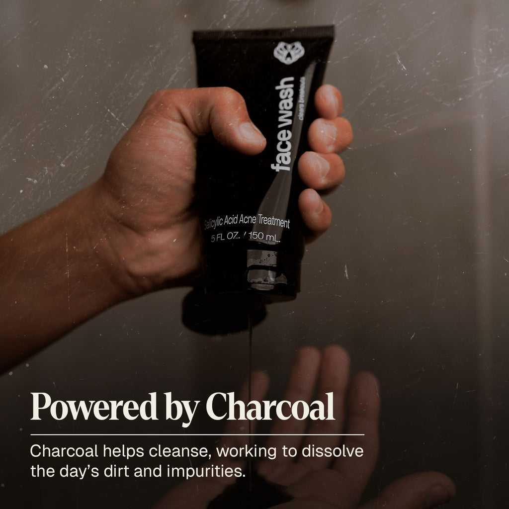 Black Wolf Charcoal Powder Face Wash for Men – 5 fl oz x2 | Deep Cleanse & Soothe Skin