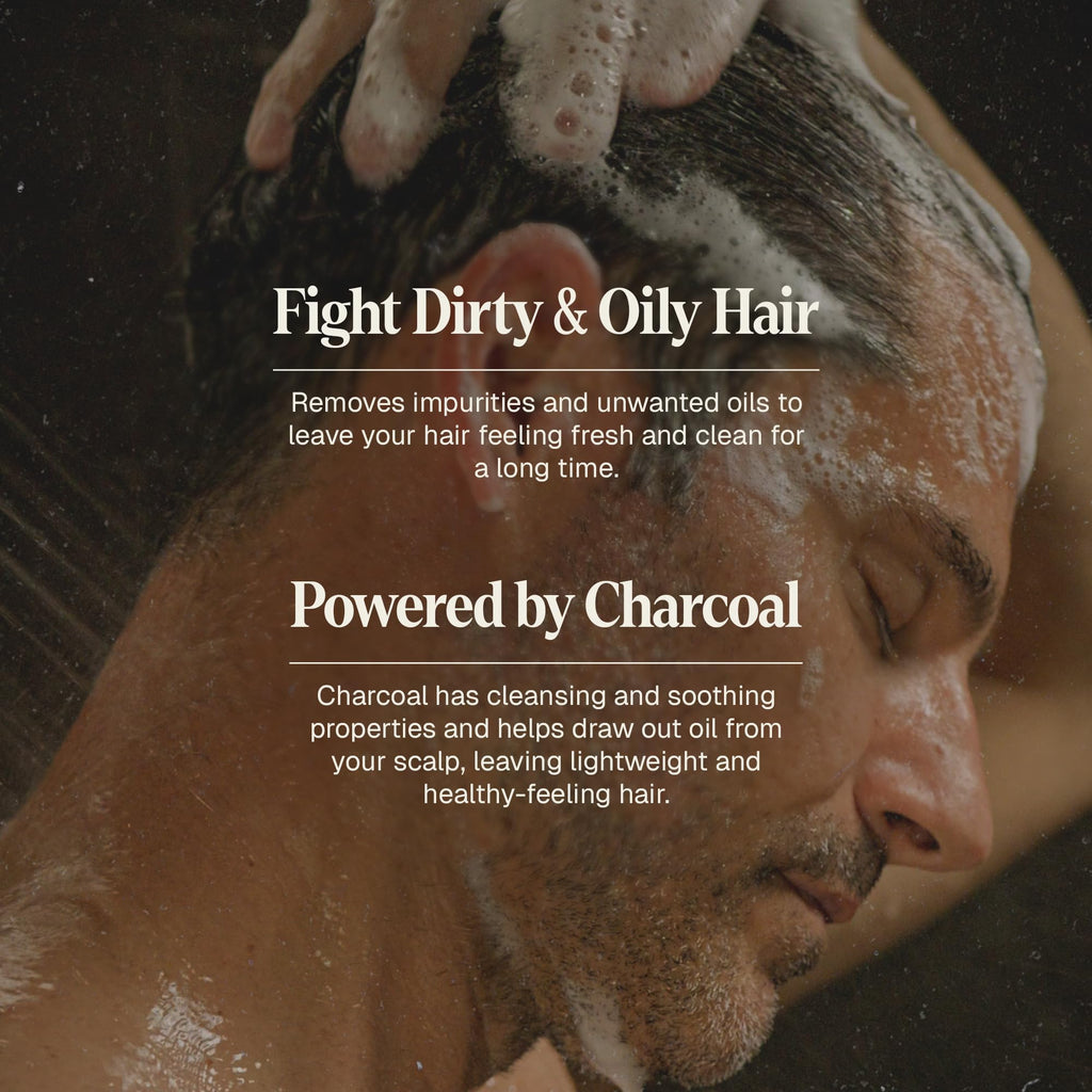 Black Wolf 2-Pack Shampoo for Oily Hair – Charcoal-Infused Oil Control, 12 oz