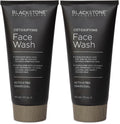 Blackstone Men's Grooming Detoxifying Face Wash with Activated Charcoal, Vitamin E & Peppermint – 2-Pack (6 oz each) Made in USA