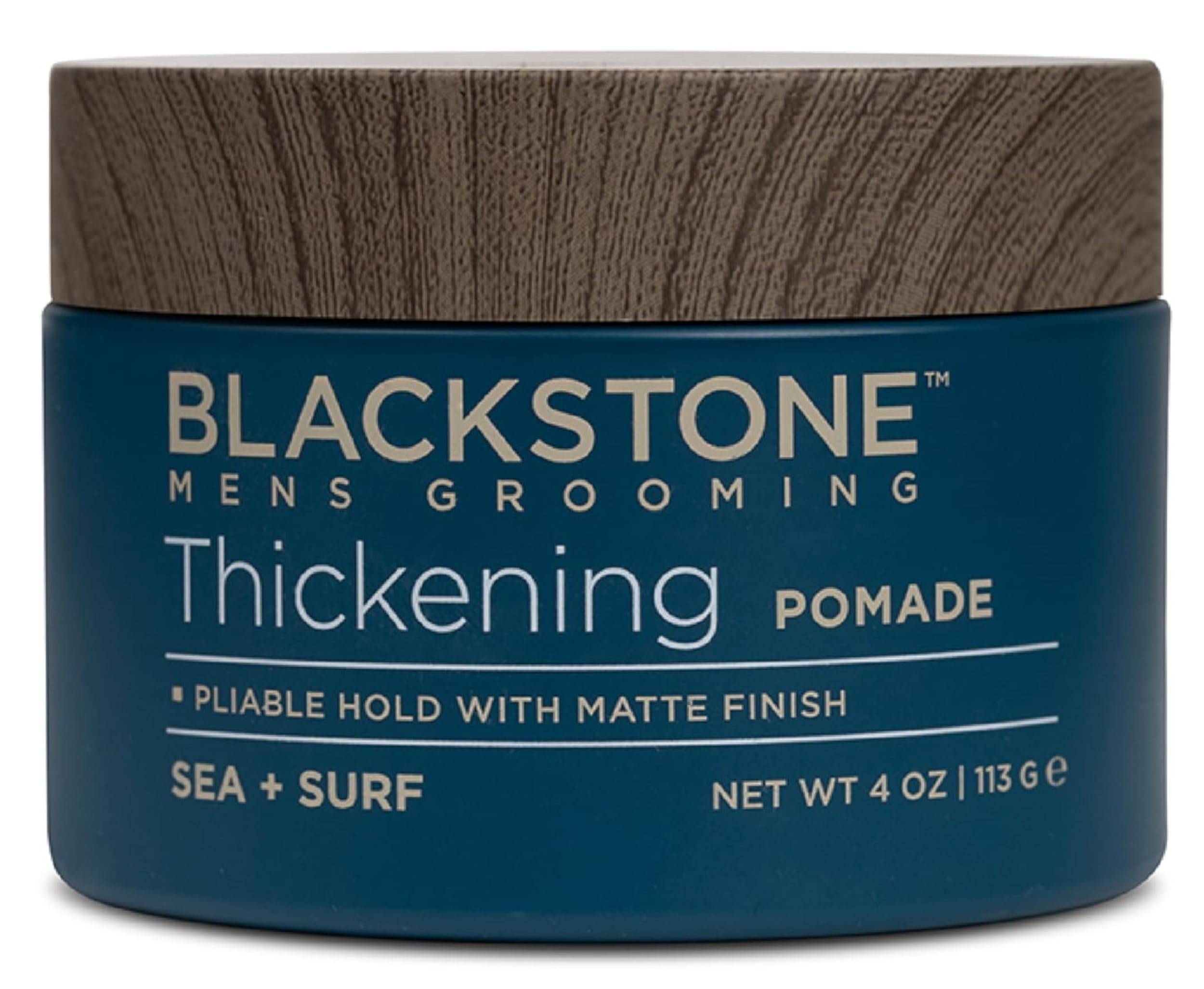 Blackstone Hair Thickening Pomade – Pliable Hold, Matte Finish | Made in USA, Paraben & Cruelty-Free (4 oz)