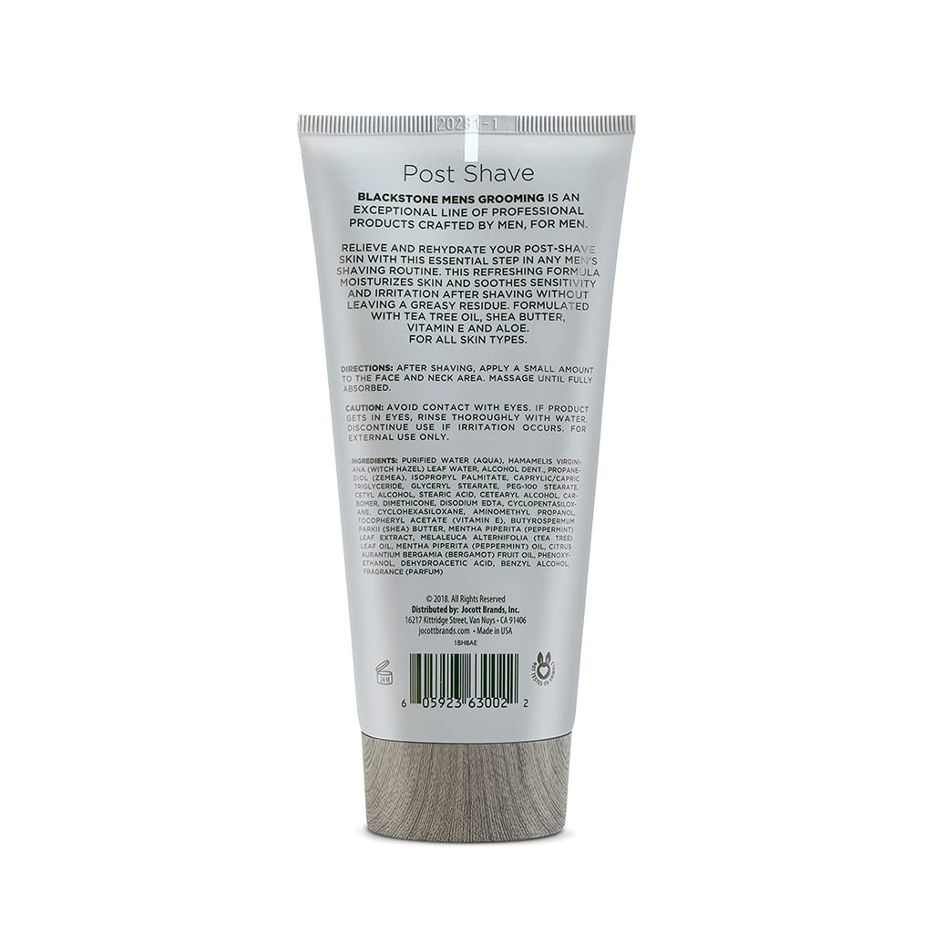 Blackstone Men's Post Shave Moisturizer with Tea Tree Oil & Shea Butter | Cooling Sandalwood Balm 6 oz