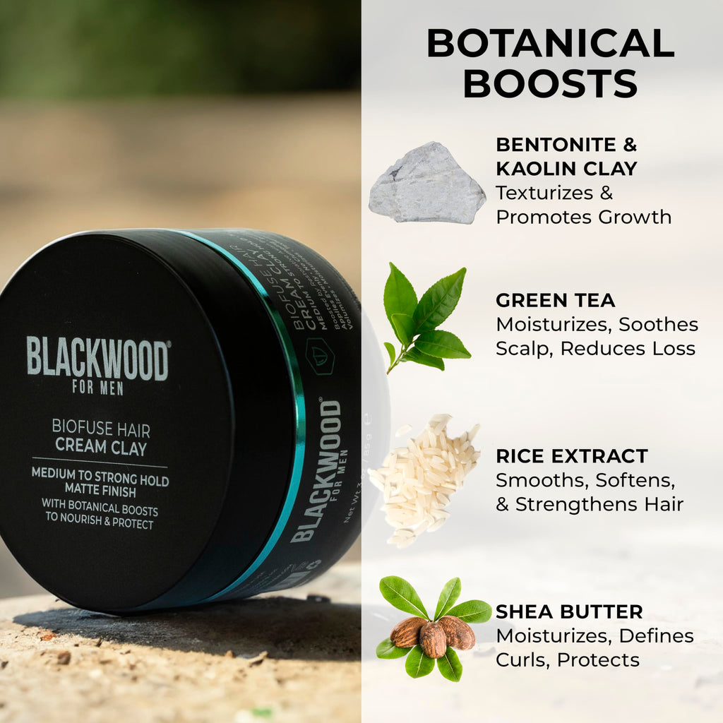 Blackwood For Men BioFuse Hair Cream Clay — Matte Finish Styler (3oz)