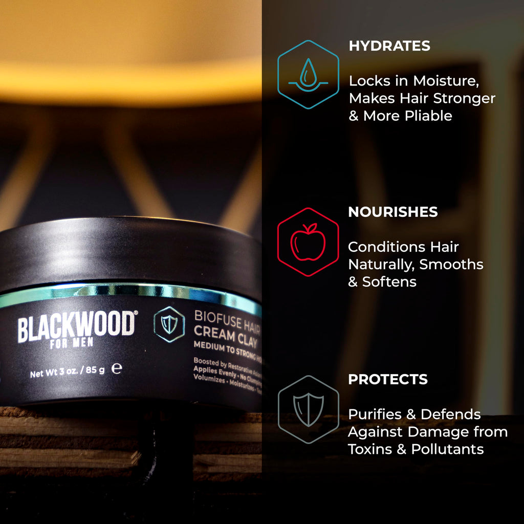 Blackwood For Men BioFuse Hair Cream Clay — Matte Finish Styler (3oz)