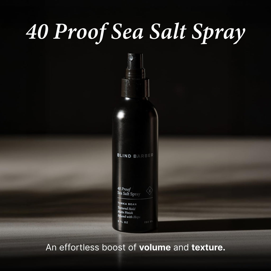 Blind Barber 40 Proof Sea Salt Spray for Men – Volume, Texture & Tonka Bean Scent (5 Fl oz)