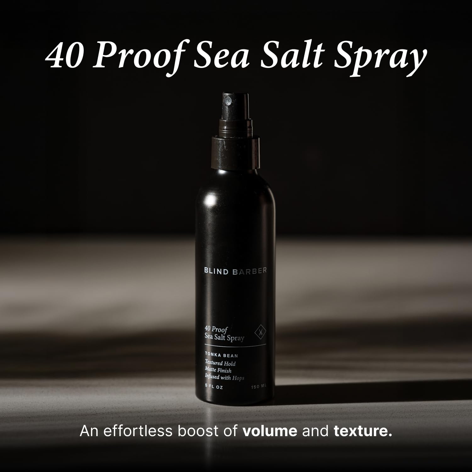 Blind Barber 40 Proof Sea Salt Spray for Men – Volume, Texture & Tonka Bean Scent (5 Fl oz)