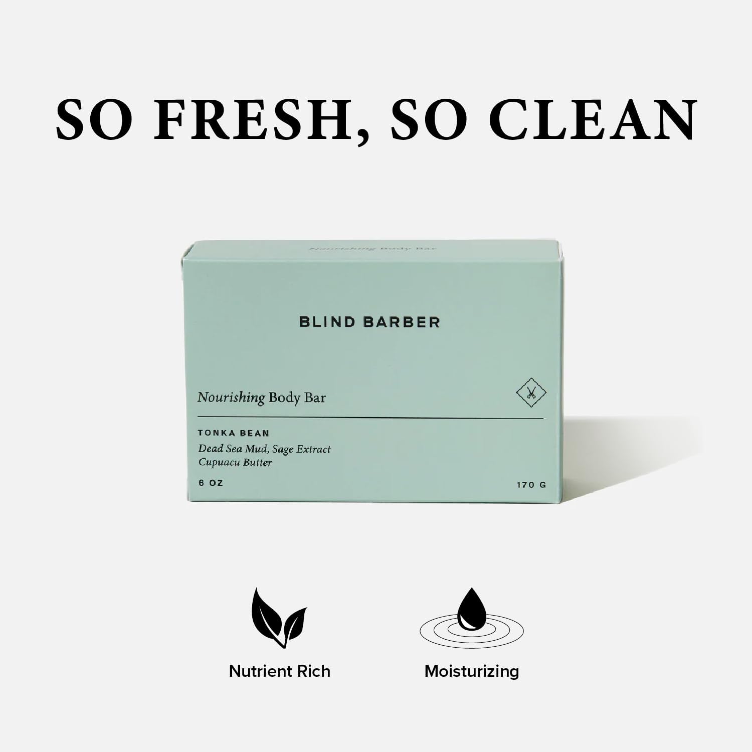 Blind Barber Nourishing Bar Soap for Men – Hydrating Body Bar, Gentle Cleanse (Pack of 2)