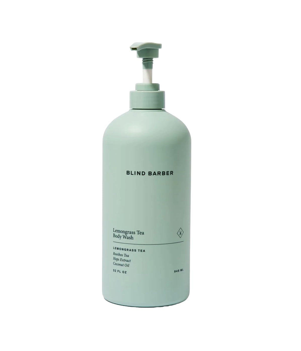 Blind Barber Lemongrass Tea Shower Gel for Men - 32 oz | Sulfate-Free Hydrating Body Wash
