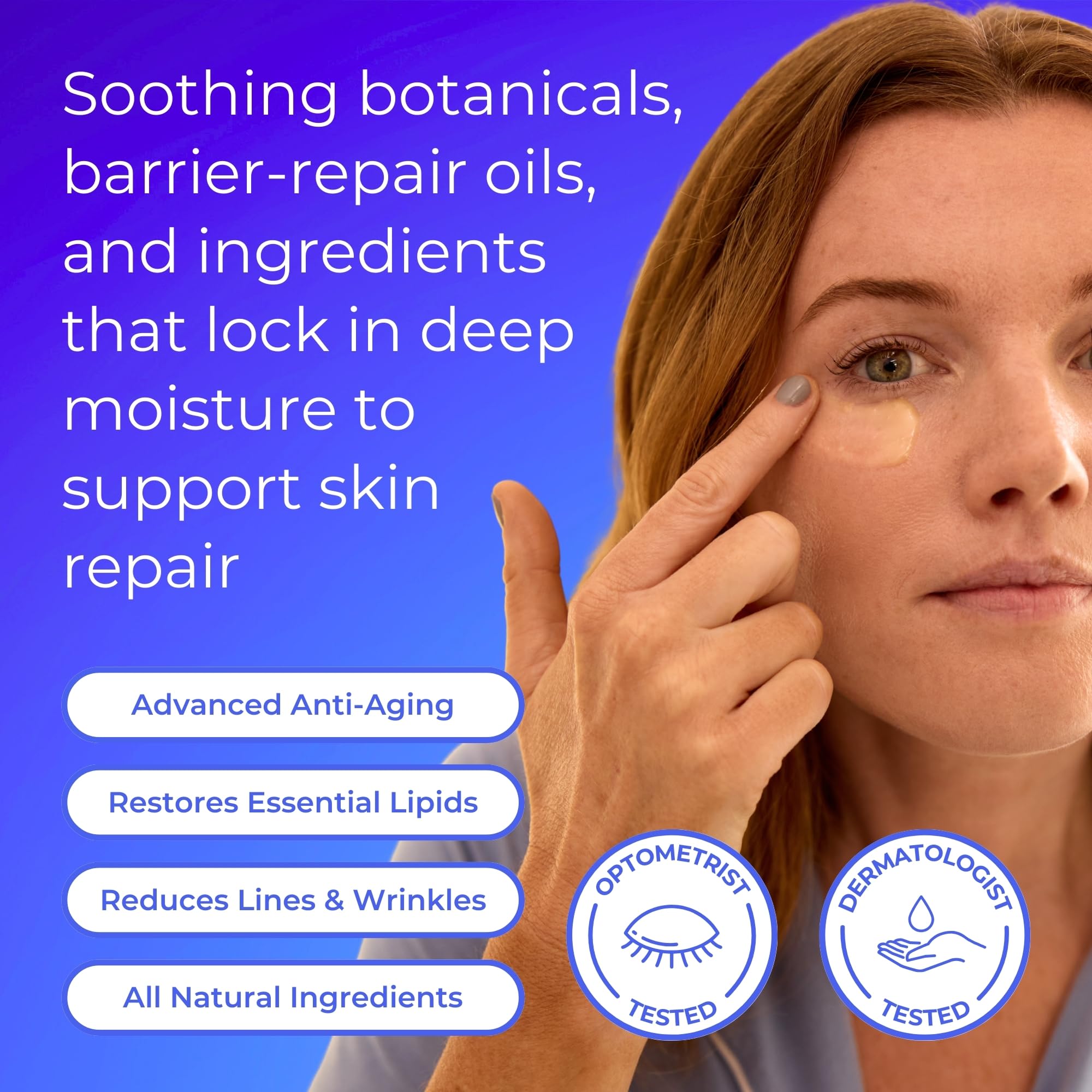 Blinkjoy Restorative Under Eye Balm – Fragrance-Free, Omega-Rich Anti-Aging Eye Cream