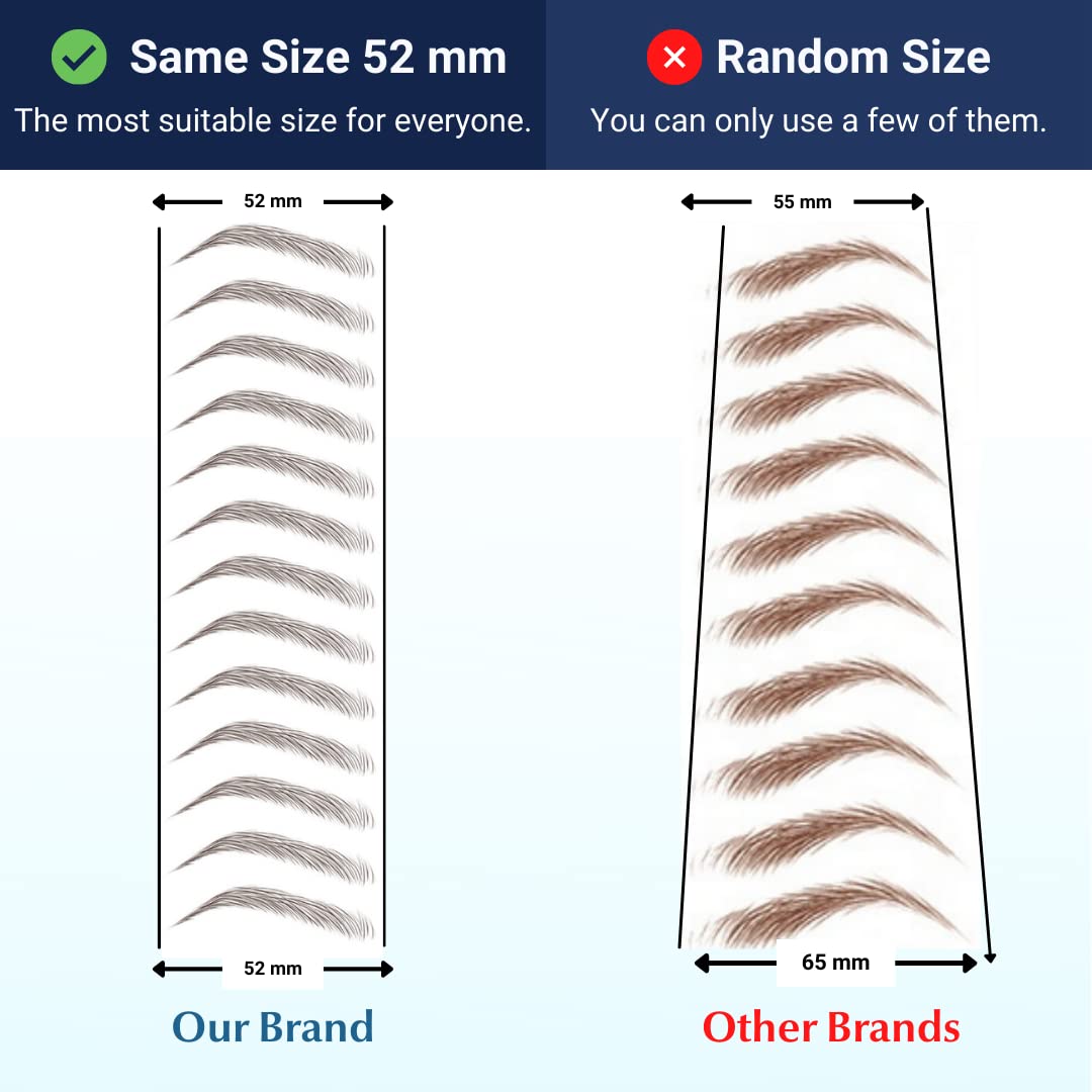 Bliss and Beyond USA Eyebrow Tattoo Stickers – 2 Sheets Waterproof, Long-Lasting, Natural Las Vegas Light Brown