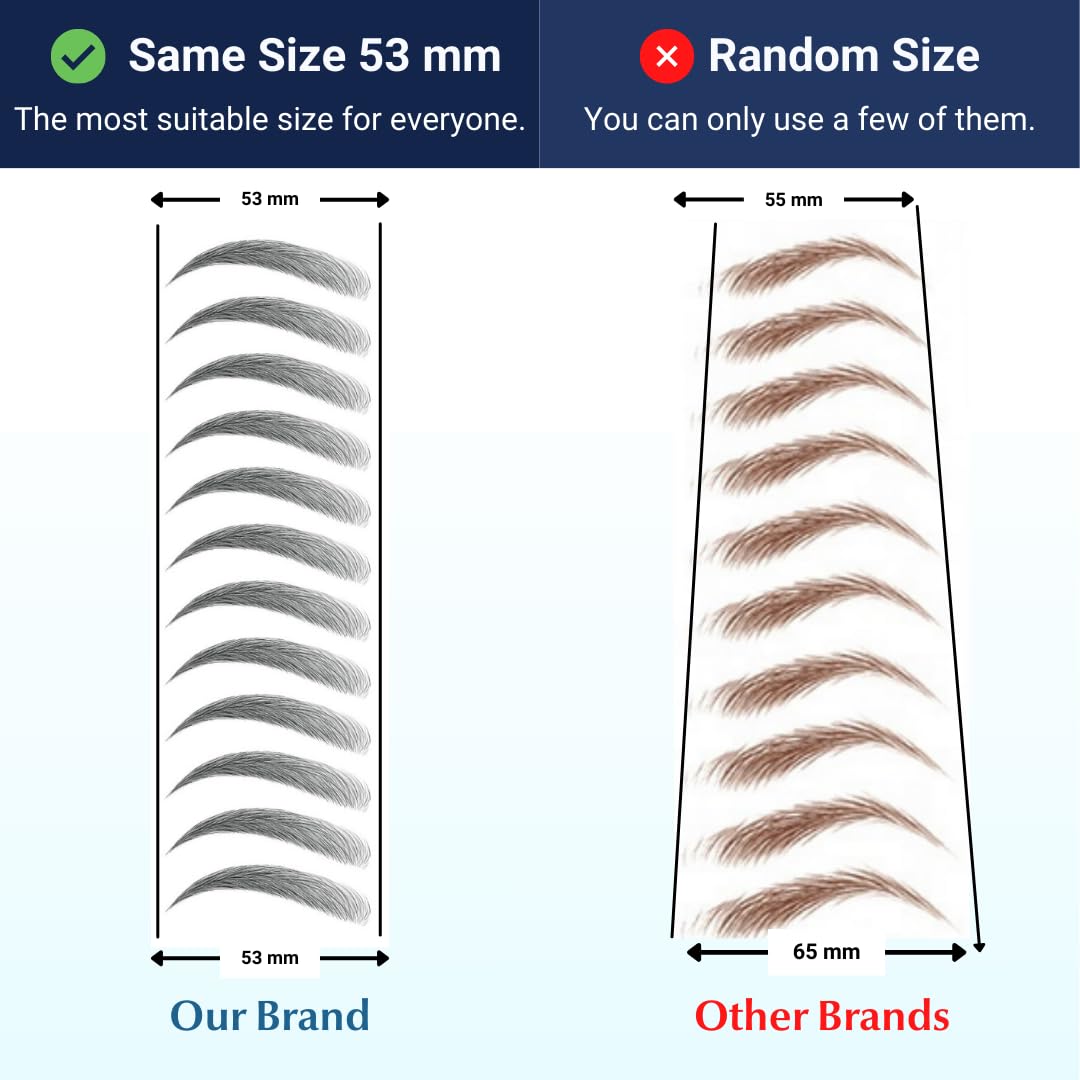 Bliss and Beyond USA Waterproof Eyebrow Sticker – Long-Lasting, Natural-Look Brow (Dramatic Miami, Black) | 2 Sheets