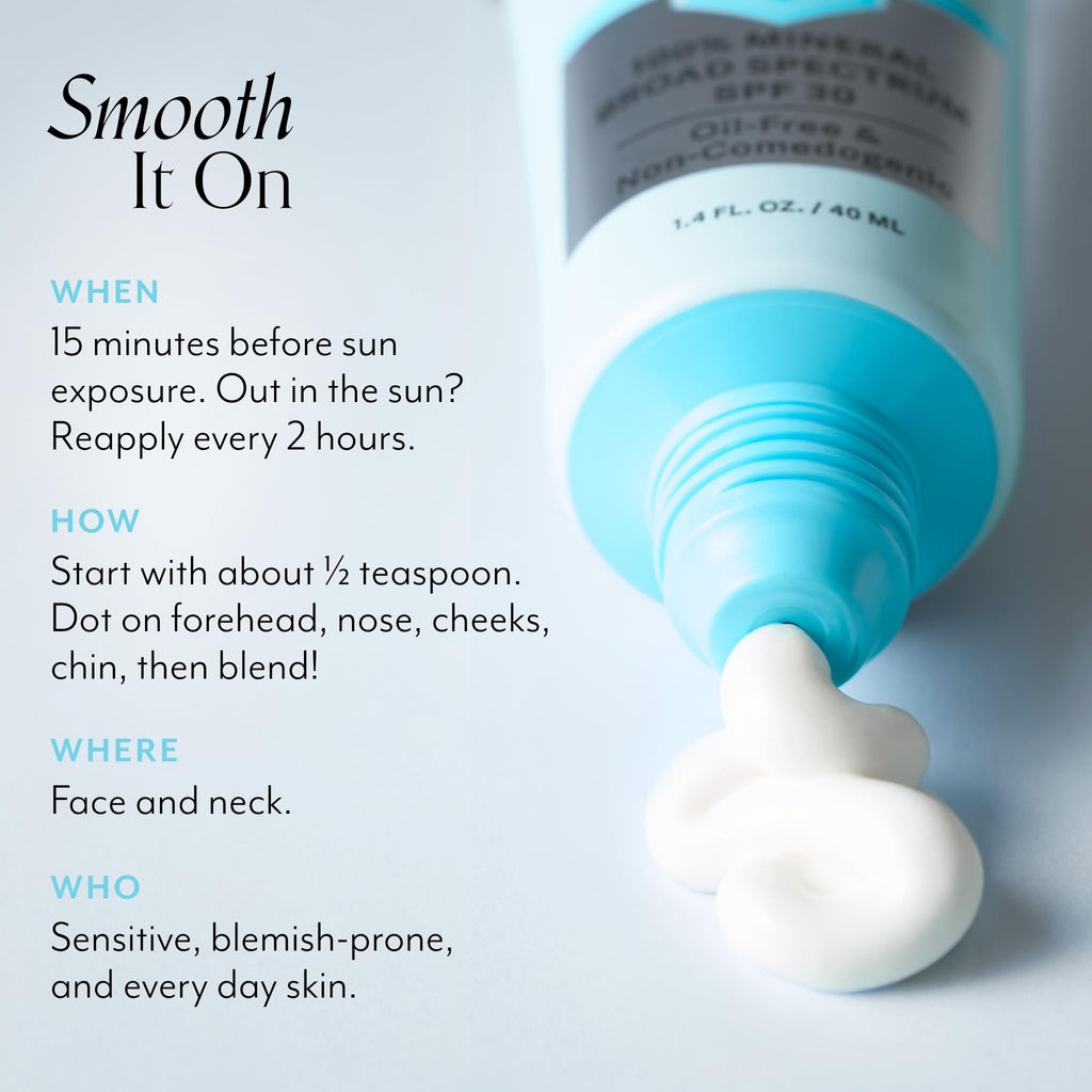 Bliss Block Star Clarifying Daily Mineral Sunscreen SPF 30 — Non-Comedogenic, Pore-Safe