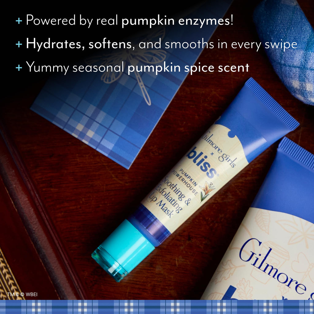 Bliss Gilmore Girls Pumpkin Powerhouse Exfoliating Lip Mask | Overnight Hydration for Dry Lips