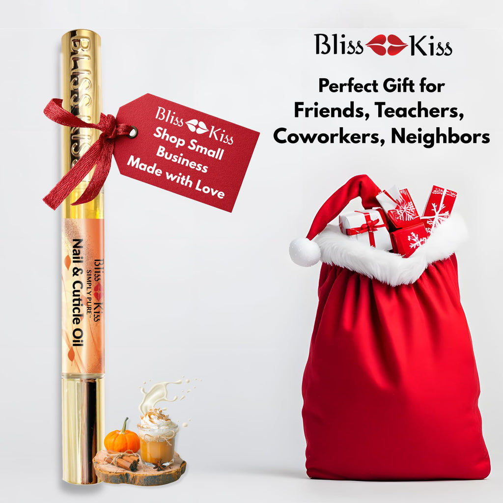 Bliss Kiss Pumpkin Spice Latte Nail Oil Pen | Vitamin E & Jojoba for Stronger Nails