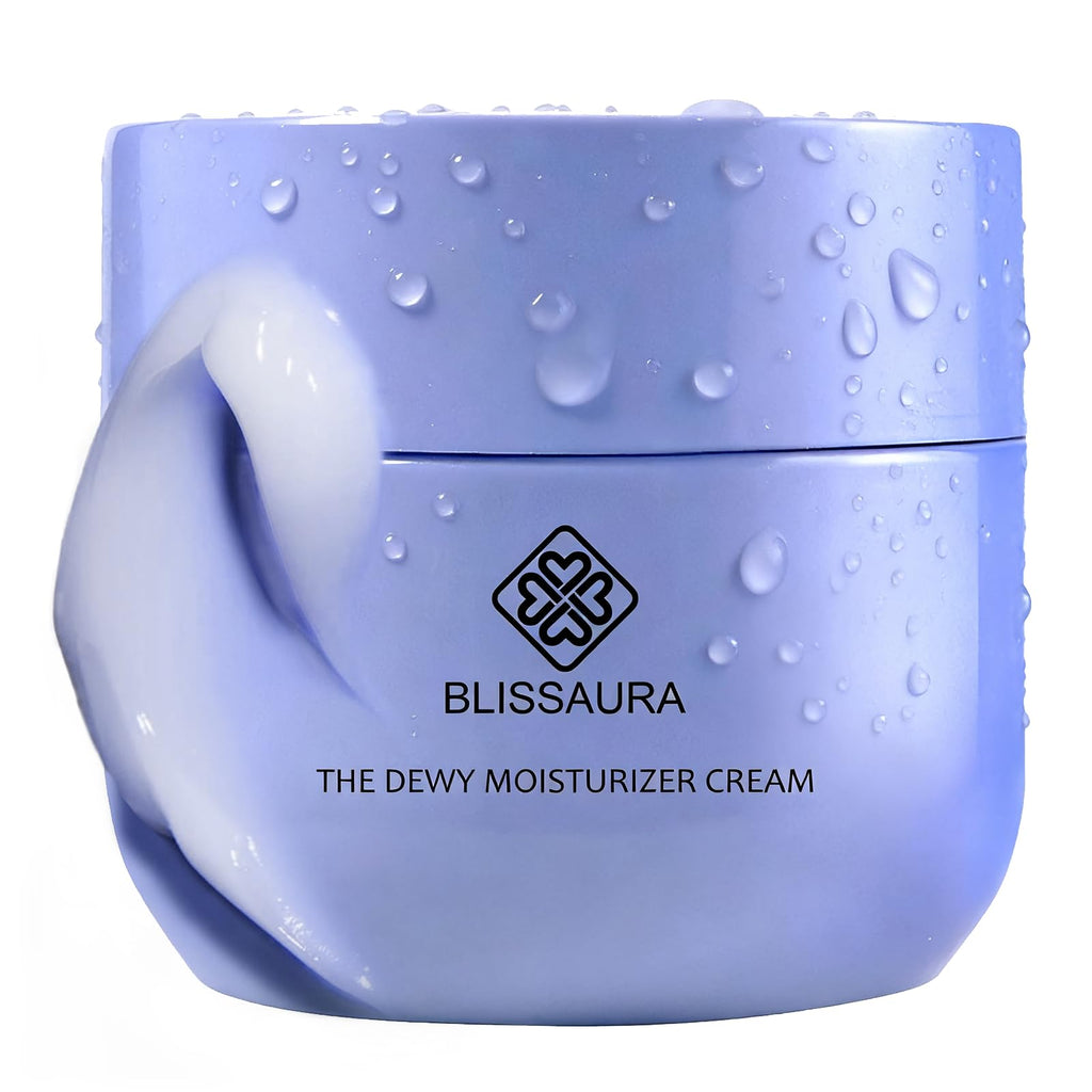 BlissAura Dewy Skin Cream – Lightweight Water Gel Moisturizer, Oil-Free Hydration 1.7 fl oz