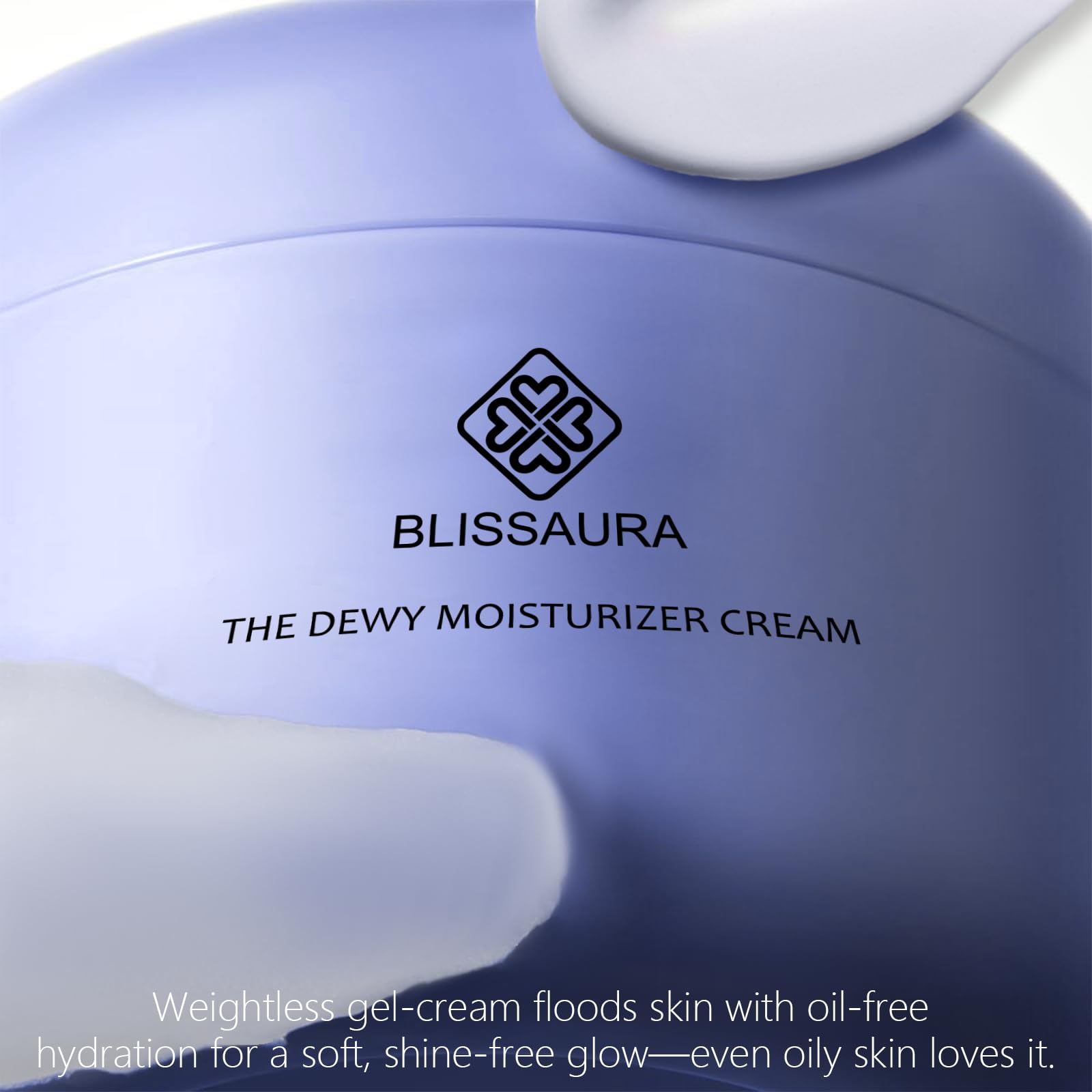 BlissAura Dewy Skin Cream – Lightweight Water Gel Moisturizer, Oil-Free Hydration 1.7 fl oz