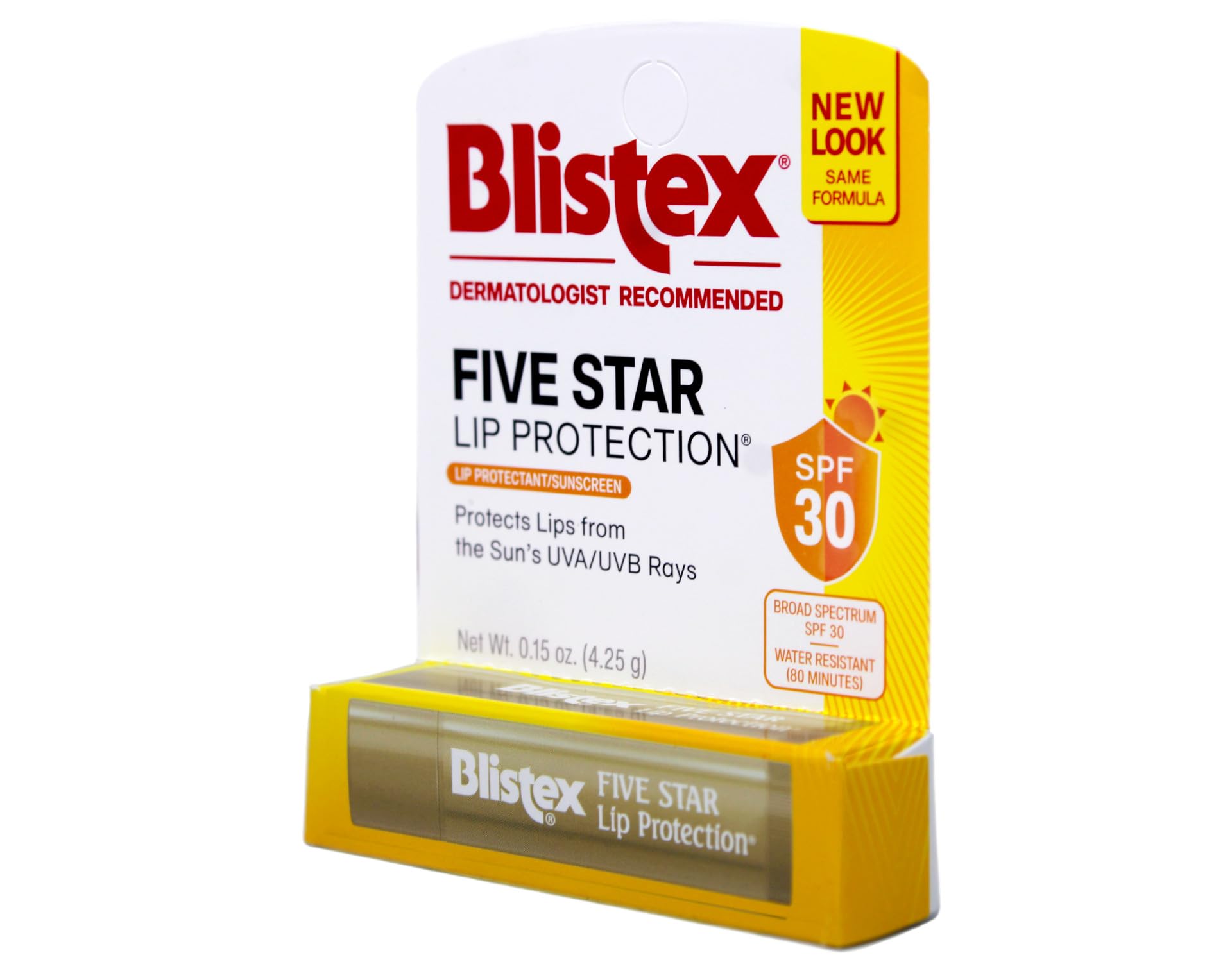 Blistex Five Star SPF 30 Lip Protectant – Pack of 12, 0.15 oz Tubes