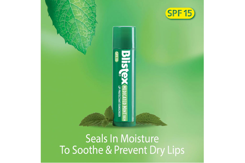 Blistex Medicated Lip Balm SPF 15 Mint – Value Pack (6 x 0.15 oz)