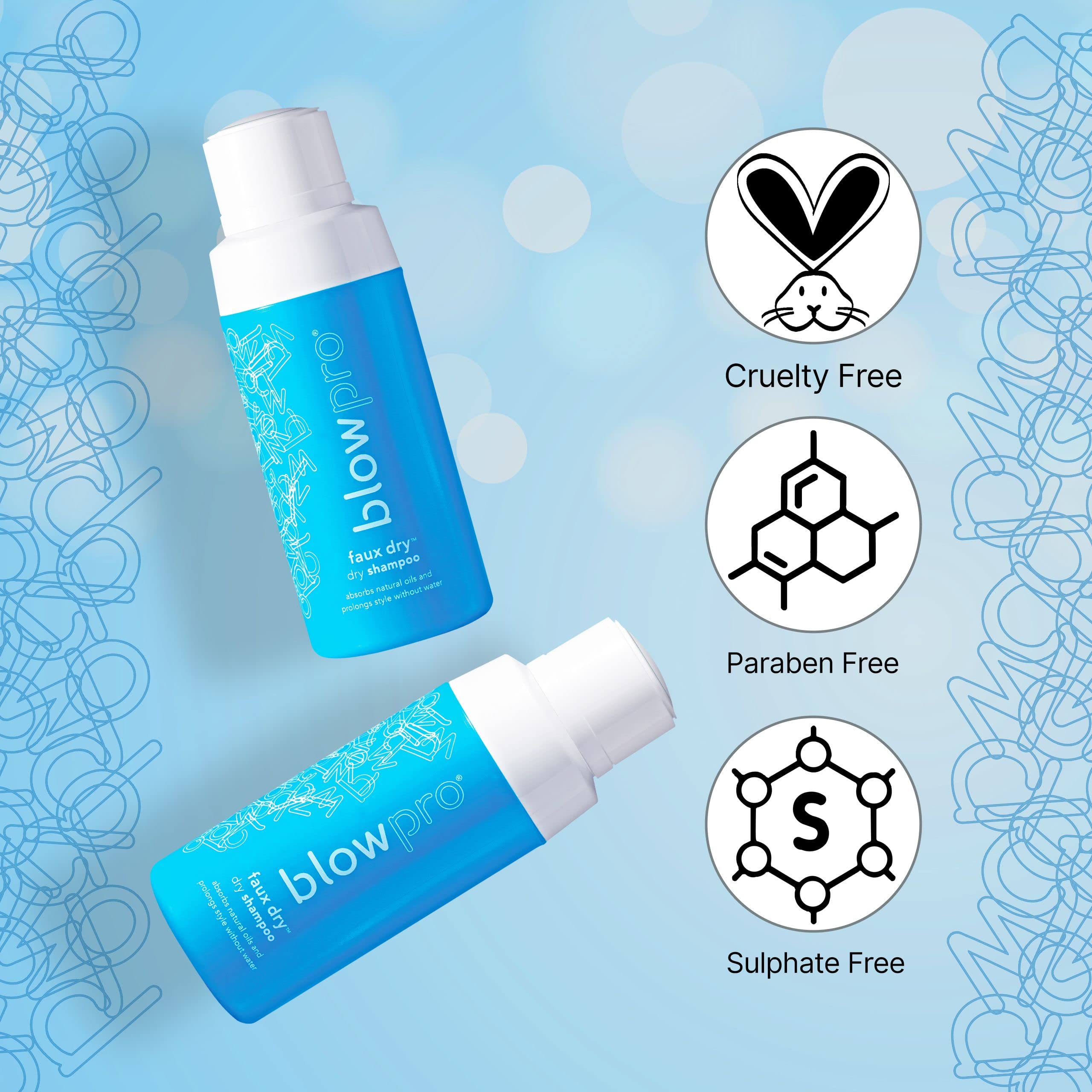 blowPro Faux Dry Shampoo Powder – No Water, Oil & Buildup, Volume & Shine | Travel Size 1.7oz