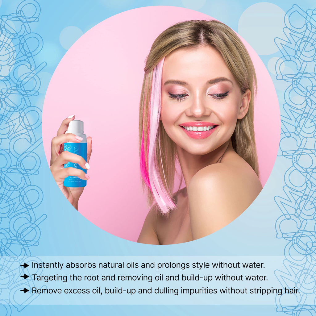 blowPro Faux Dry Shampoo Powder – No Water, Oil & Buildup, Volume & Shine | Travel Size 1.7oz