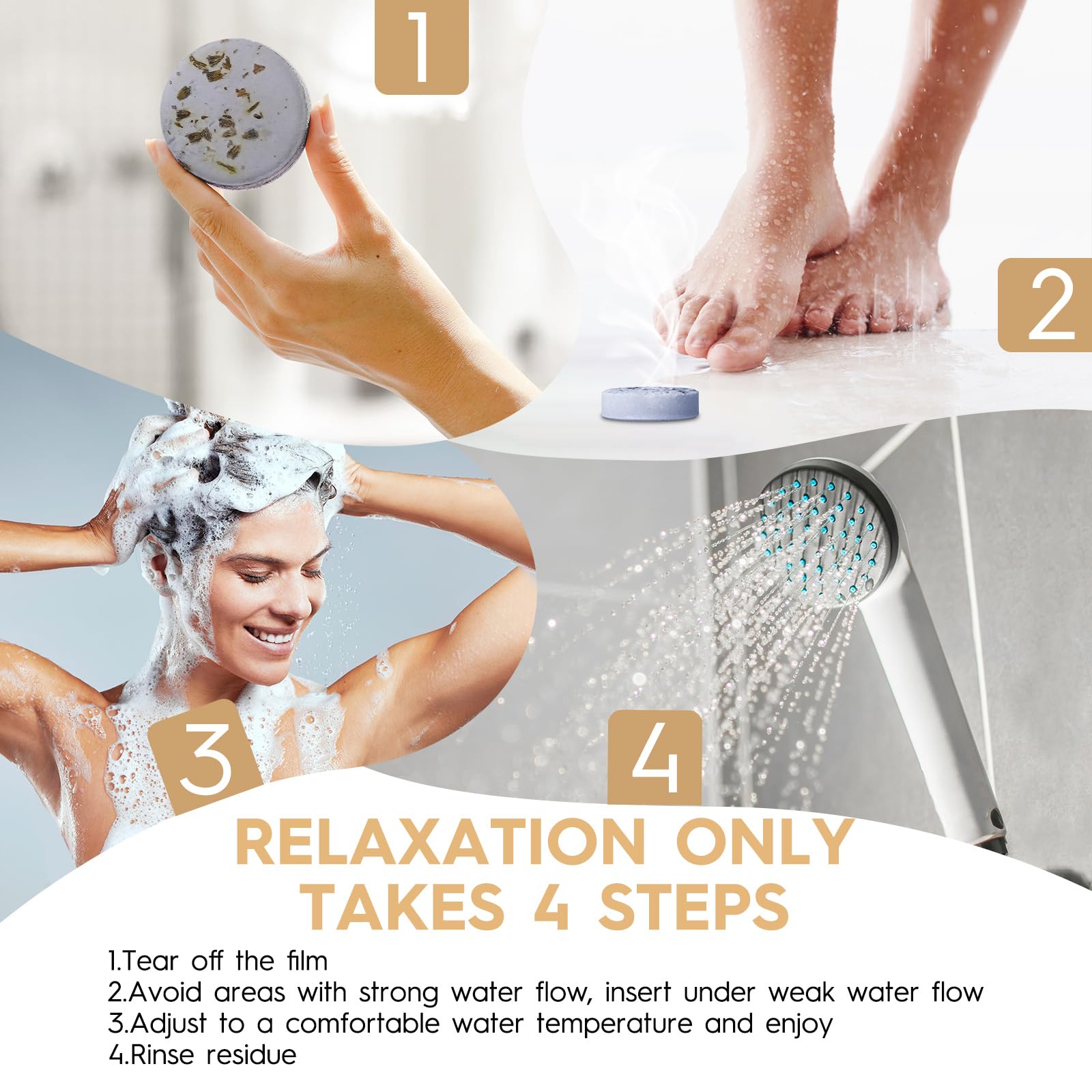BLRIET Shower Steamers Aromatherapy - 8-Pack Fruit Scents | At-Home Spa Gift